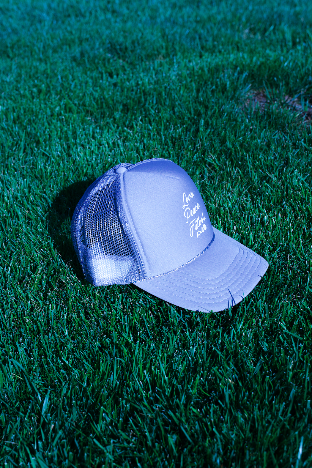 Love. Peace. Futbol. Trucker Snapback Hat