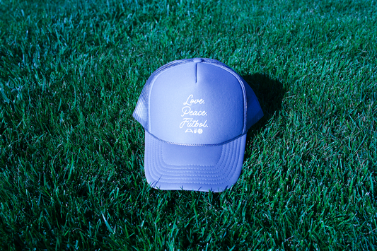 Love. Peace. Futbol. Trucker Snapback Hat